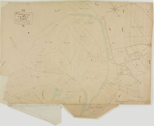 Falletans, section B, le Temple, feuille 3.géomètre : Grenier