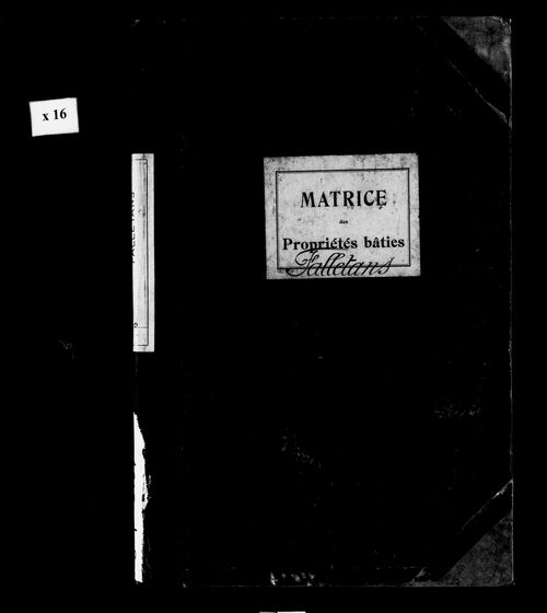 Matrice des propriétés bâties.