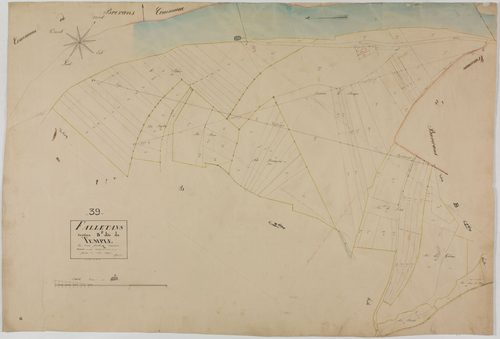 Falletans, section B, le Temple, feuille 2.géomètre : Guyon