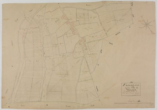 Falletans, section A, le Village, feuille 2.géomètre : Grenier