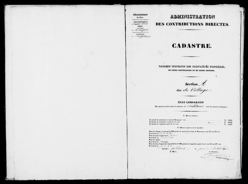 Etat de sections.