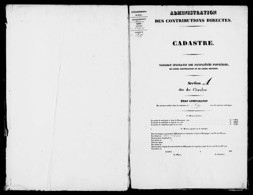 Etat de sections.