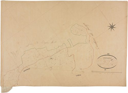 Fétigny, section B, le Village, feuille 4.géomètre : Grillot