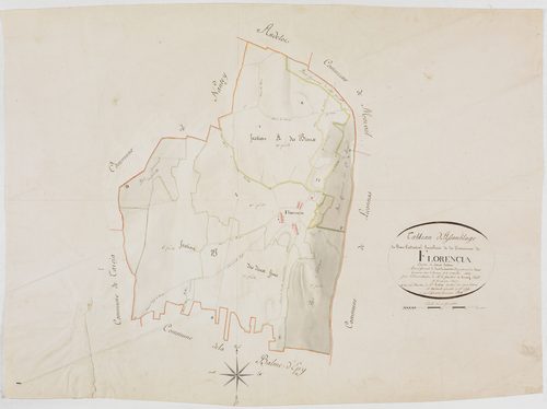 Florentia, tableau d'assemblage.géomètre : Prost E. F.