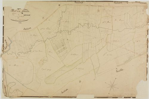 Fort-du-Plasne, section B, le Levant, feuille 2.géomètre : Olivier aîné