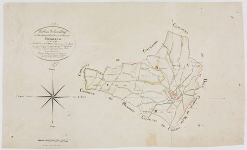 Foucherans, tableau d'assemblage.géomètre : Lebeaud