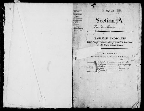 Etat de sections.