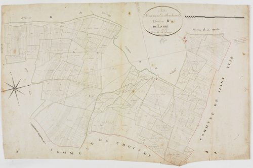 Foucherans, section B, Lahie, feuille unique.géomètre : Lebeaud
