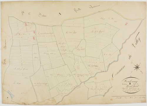 Foulenay, section B, Mont-Turot, feuille 1.géomètre : Mathieu