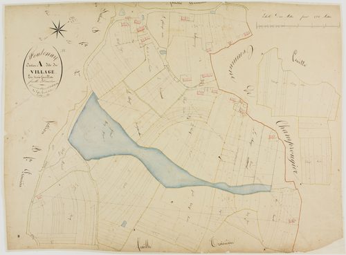 Foulenay, section A, le Village, feuille 2.géomètre : Laplace
