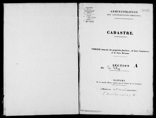 Etat de sections.