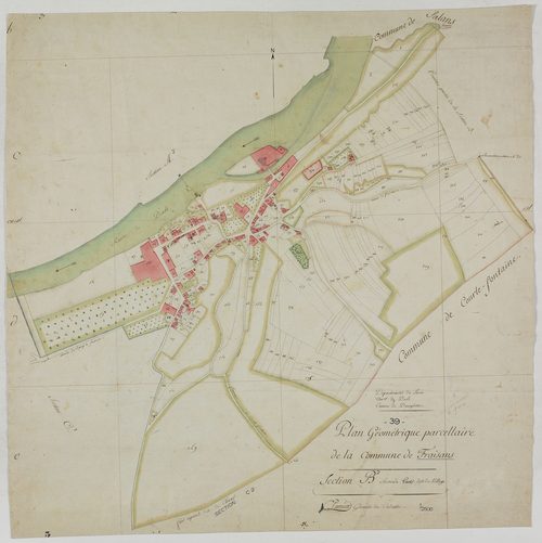Fraisans, section B, le Village, feuille 2.géomètre : Savourot