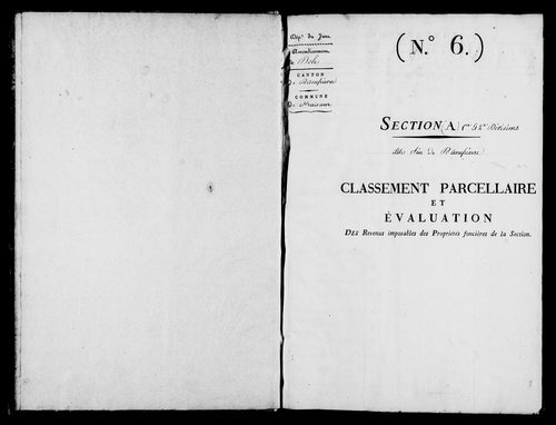 Etat de sections.