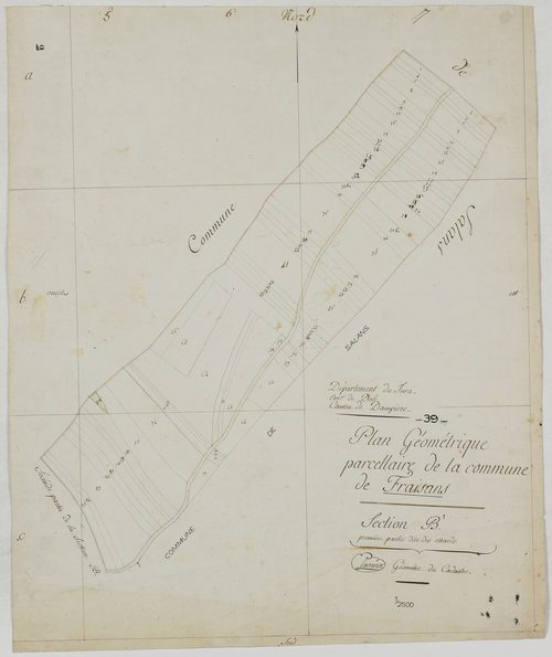 Fraisans, section B, les Essards, feuille 1.géomètre : Savourot