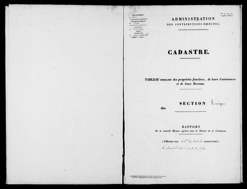Etat de sections.