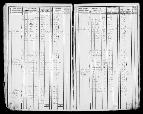 Etat de sections et matrice foncière.
