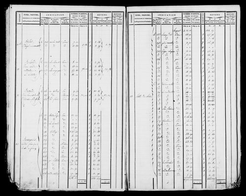 Etat de sections et matrice foncière.