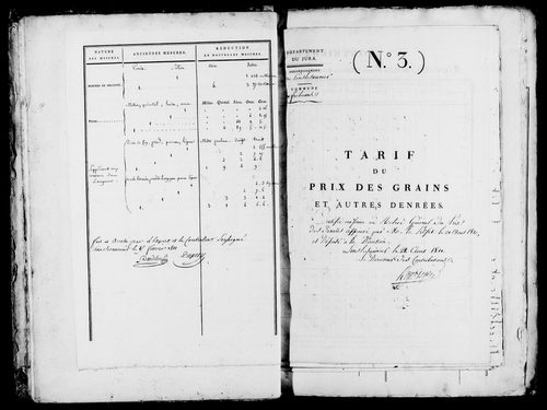 Etat de sections, procès verbal de délimitation du territoire et matrice foncière.