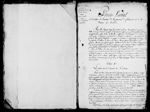 Etat de sections, procès verbal de délimitation du territoire et matrice foncière.