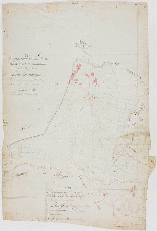 Frébuans, section B, feuilles 1 et 2.géomètre : [Grenot]