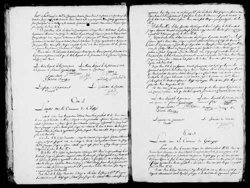 Etat de sections, procès verbal de délimitation du territoire et matrice foncière.