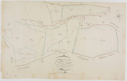 Frontenay, section B, l'Ecouvette, feuille 3.géomètre : Trésy