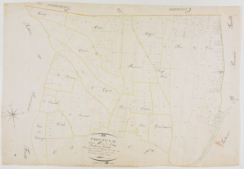 Frontenay, section A, le Village, feuille 3.géomètre : Trésy