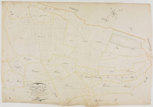 Frontenay, section A, le Village, feuille 2.géomètre : Trésy