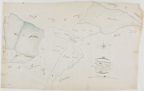 Frontenay, section B, l'Ecouvette, feuille 2.géomètre : Trésy