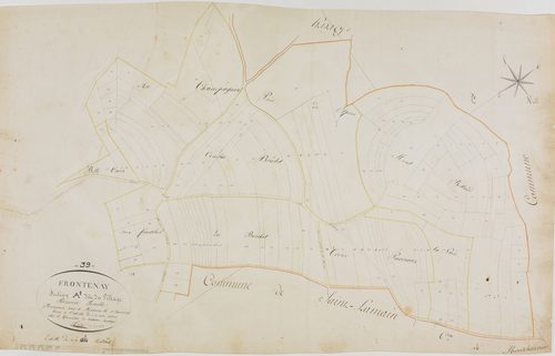Frontenay, section A, le Village, feuille 1.géomètre : Trésy
