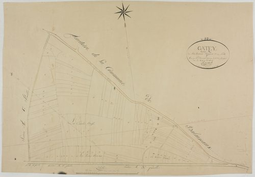 Gatey, section A, les Terres Neuves, feuille 2.géomètre : Chaunet Francois fils
