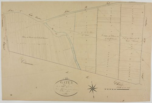 Gatey, section C, le Village, feuille 4.géomètre : Gillet