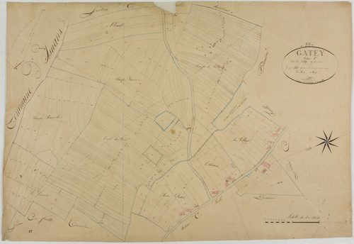 Gatey, section C, le Village, feuille 7.géomètre : Gillet