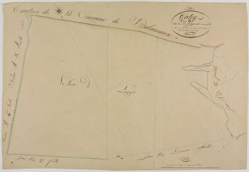 Gatey, section B, la Fragnosse, feuille 1.géomètre : Chaunet Francois fils