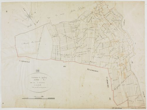 Gendrey, section E , la Vanne, feuille unique.géomètre : Grenot