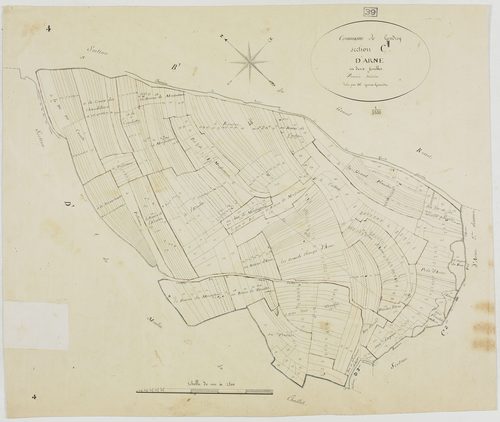 Gendrey, section C, l'Arne, feuille 1.géomètre : Grenot