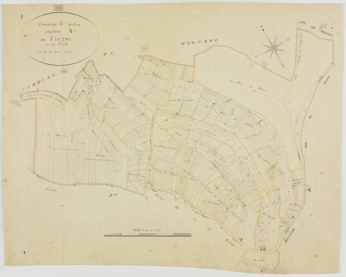Gendrey, section A, le Fiètre, feuille unique.géomètre : Grenot