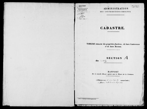Etat de sections.