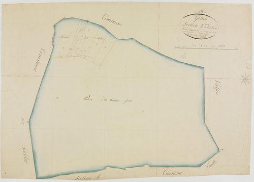 Genod, section A, le Village, feuille 2.géomètre : Berthet
