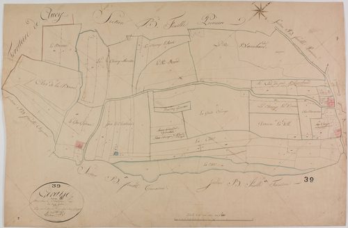Geraise, section B, sous le Château, feuille 2.