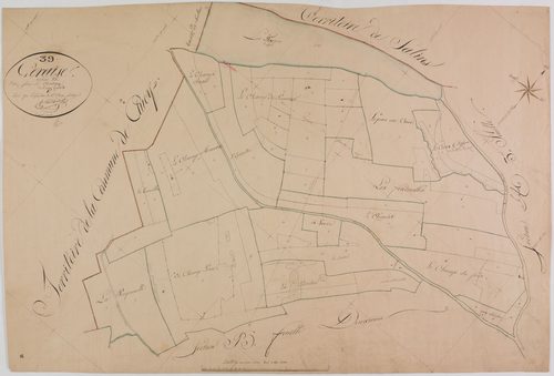 Geraise, section B, sous le Château, feuille 1.