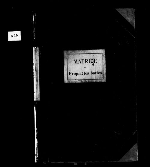Matrice des propriétés bâties.