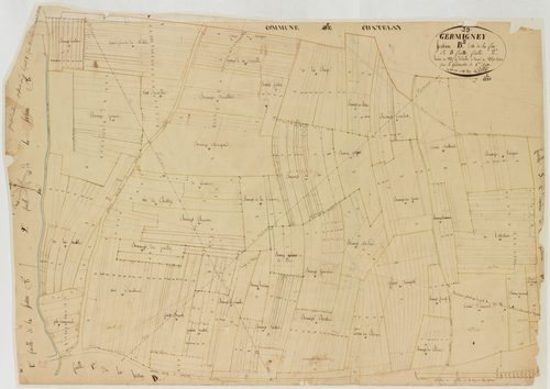 Germigney, section B, la Fin, feuille 2.géomètre : Billet