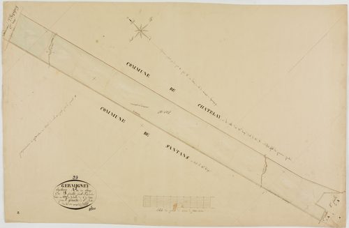 Germigney, section A, le Village, feuille 3.géomètre : Billet