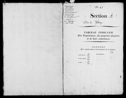 Etat de sections.