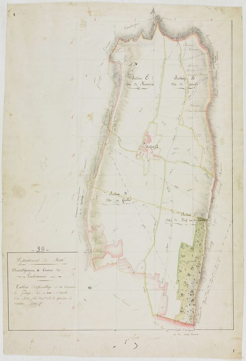 Geruge, tableau d'assemblage.géomètre : Rebour