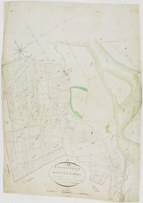 Gevry, section C, la Seigne, feuille 1.géomètre : Girardet