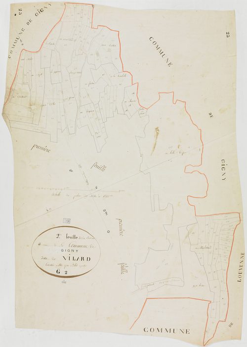 Gigny, section G, le Villard, feuille 2.géomètre : Billet