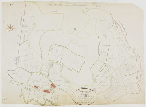Gigny, section H, la Roche et le Moulin, feuille 2.géomètre : Tabey