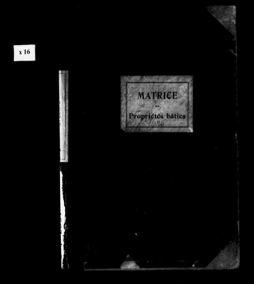 Matrice des propriétés bâties.